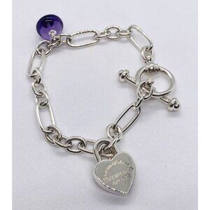 Tiffany & Co Sterling Silver 925 Paloma Picasso Toggle Bracelet with Charms READ